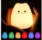 Нічник дитячий силіконовий Киця Little Cat Silicone LED Light Multicolors 730669 (на батарейках)