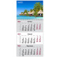 Календар настінний квартальний 2025 Axent на 1 спиралі 29,7*63см 8801-25-1-A Maldives 1