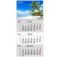 Календар настінний квартальний 2025 Axent на 1 спиралі 29,7*63см 8801-25-3-A Maldives 3