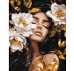 Картина  по номер. на холсті 40*50см Идейка КН8504 Квітковий вихор, з фарбами металiк