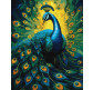 Картина  по номер. на холсті 40*50см Идейка КН6578 Витончений павич
