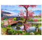 Алмазна мозаїка по номерам на холсті 30*40см Strateg HEG87069 Тихий куточок