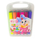 Фломастери 12 кол. Zishu Mouse 230-12 Washable круглі, штампік, пластиковий бокс