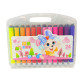 Фломастери 24 кол. Zishu Mouse 230-24 Washable круглі, штампік, пластиковий бокс