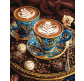 Картина  по номер. на холсті 40*50см Идейка КН5713 Чашка натхнення, з фарбами металік