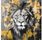 Картина по номер. на холсті 40*40см Идейка КН6735 Золотий лев, з фарбами металiк