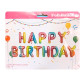 Повітряна кулька набір Happy Birthday 13шт фігурний Райдужний 40,6см 10435