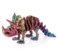 Іграшка пластик 3Д-принт Скелет Динозавр Тріцератопс Гігант райдужний 25см , асорті 1425-7