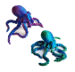 Іграшка пластик 3Д-принт Осьминіг райдужний 20см , асорті 1425-13