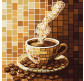 Картина по номер. на холсті 30*30см Идейка КН5166 Вітраж. Кава