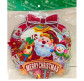Прикраса новорічна паперова ПЛАКАТ двосторонній №122419-4 30*30см Санта Merry Christmas