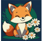 Картина по номер. на холсті 25*25см Идейка КН6299 Гарна лисичка