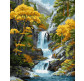 Картина  по номер. на холсті 40*50см Идейка КН6411 Під водоспадом осені