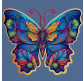 Картина по номер. на холсті 30*30см Strateg антістрес JCEE36807 Яскравий метелик