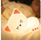 Нічник дитячий силіконовий Киця (заряд. від USB) змінює кольори №8221