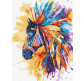 Картина по номер. на холсті 30*40см Идейка КН6767 Яскравий кінь