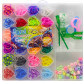 Набір плетіння гумками Rainbow Loom 400шт. + гачок + рогатка + аксесуари 20*19см ячейки серця №205-2