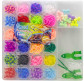 Набір плетіння гумками Rainbow Loom 500шт. + гачок + рогатка + аксесуари 22*22см ячейки ведмідь №220