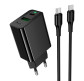 Мережевий зарядний пристрій USB-A 1xPorts +Type-C 1xPort 30W , PD, QC3.0 Hoco Home Charger CS95A/82705