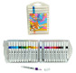 Маркер акриловий Aodemei Acrylic Marker набір 24шт трикутні змиваємі 6156-24 у пластиковому футлярі