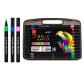 Маркер акриловий Acrylic Marker Eagle набір 36шт круглі, пензель 3369-36/1106-36 у пластиковому футлярі